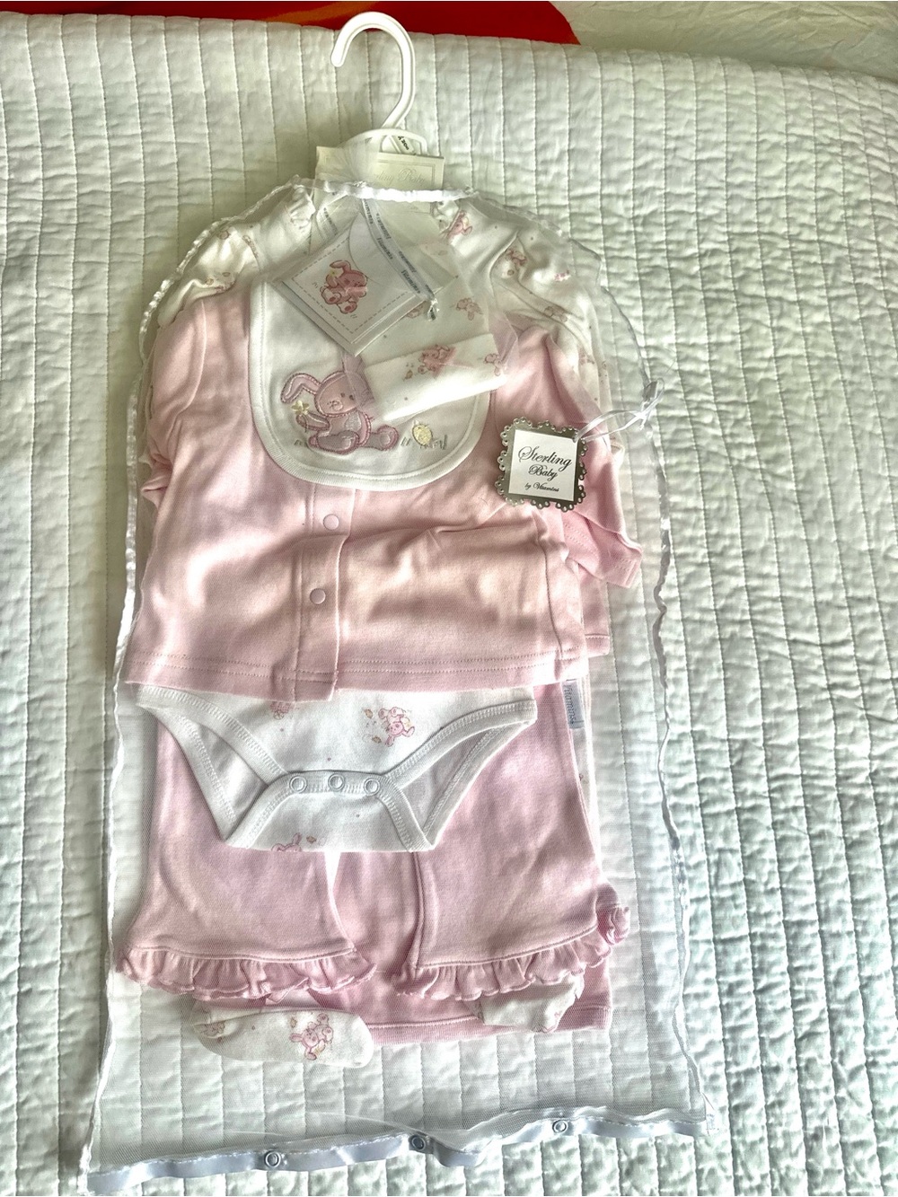 NWT Sterling Baby by Valentini Pink Layette Set 3-6M